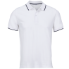 Polo bicolor Sol's PALERMO blanco