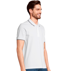 Polo bicolor Sol's PALERMO blanco