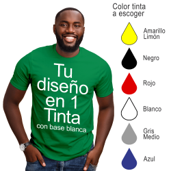 Camiseta para eventos impresa 1 tinta/posición