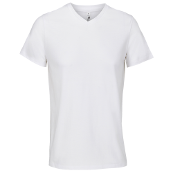 Camiseta cuello pico Sol's tallas grandes REGENT V blanca