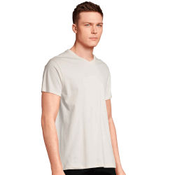 Camiseta cuello pico Sol's REGENT V blanca