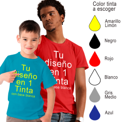 Camiseta técnica para casales colores oscuros impresa a 1 tinta