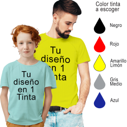 Camiseta técnica para casales colores claros impresa a 1 tinta
