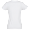 Camiseta blanca de mujer para casales impresa a 1 tinta