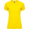 Camiseta técnica de mujer para casales colores oscuros impresa a 1 tinta