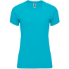 Camiseta técnica de mujer para casales colores oscuros impresa a 1 tinta