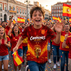 Camiseta infantil Campeones Mundial 2026