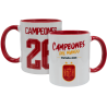 Taza con interior y asa de color Campeones del Mundo