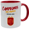 Taza con interior y asa de color Campeones del Mundo