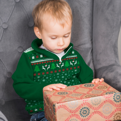 Jersey infantil navideño con cremallera Copos de Nieve