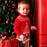 Jersey infantil navideño con cremallera Feliz Navidad