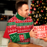 Jersey navideño con cremallera tallas grandes Bastones de Caramelo