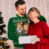 Jersey navideño Copos de Nieve personalizado