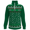 Jersey navideño con cremallera Copos de Nieve