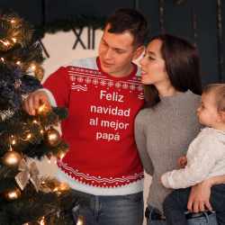 Jersey navideño tallas grandes Feliz Navidad personalizado