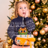 Jersey infantil navideño con cremallera Renos personalizado