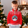 Jersey infantil navideño con cremallera Feliz Navidad personalizado