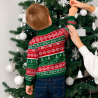 Jersey infantil navideño con cremallera Bastones de Caramelo personalizado