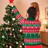 Jersey navideño con cremallera Bastones de Caramelo personalizado
