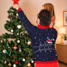 Jersey navideño con cremallera Ho Ho Ho personalizado