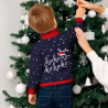 Jersey infantil navideño con cremallera Ho Ho Ho personalizado