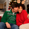 Jersey navideño con cremallera Copos de Nieve personalizado