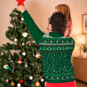 Jersey navideño con cremallera Copos de Nieve personalizado