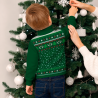 Jersey infantil navideño con cremallera Copos de Nieve personalizado