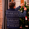 Jersey navideño con cremallera tallas grandes Renos personalizado