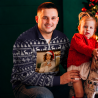 Jersey navideño con cremallera tallas grandes Renos personalizado