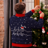 Jersey navideño con cremallera tallas grandes Ho Ho Ho personalizado