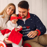 Jersey navideño con cremallera tallas grandes Ho Ho Ho personalizado