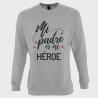 Sudadera día del Padre: mi padre es mi héroe