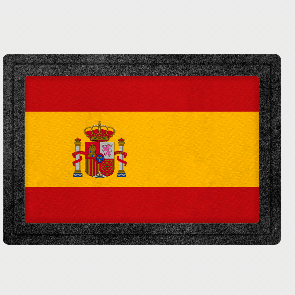 Bandera España 6cm Negro – Parchendo Tu tienda de Parches Online