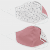 Mascarilla algodón orgánico reversible grande estrellas homologada con protección +90%