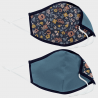 Mascarilla algodón orgánico reversible grande flores homologada con protección +90%