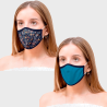 Mascarilla algodón orgánico reversible mediana flores homologada con protección +90%