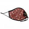 Mascarilla algodón orgánico reversible pequeña flores granate homologada con protección +90%