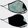 Mascarilla algodón orgánico reversible grande mini daisy green homologada con protección +90%