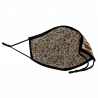 Mascarilla algodón orgánico reversible pequeña flores gris homologada con protección +90%